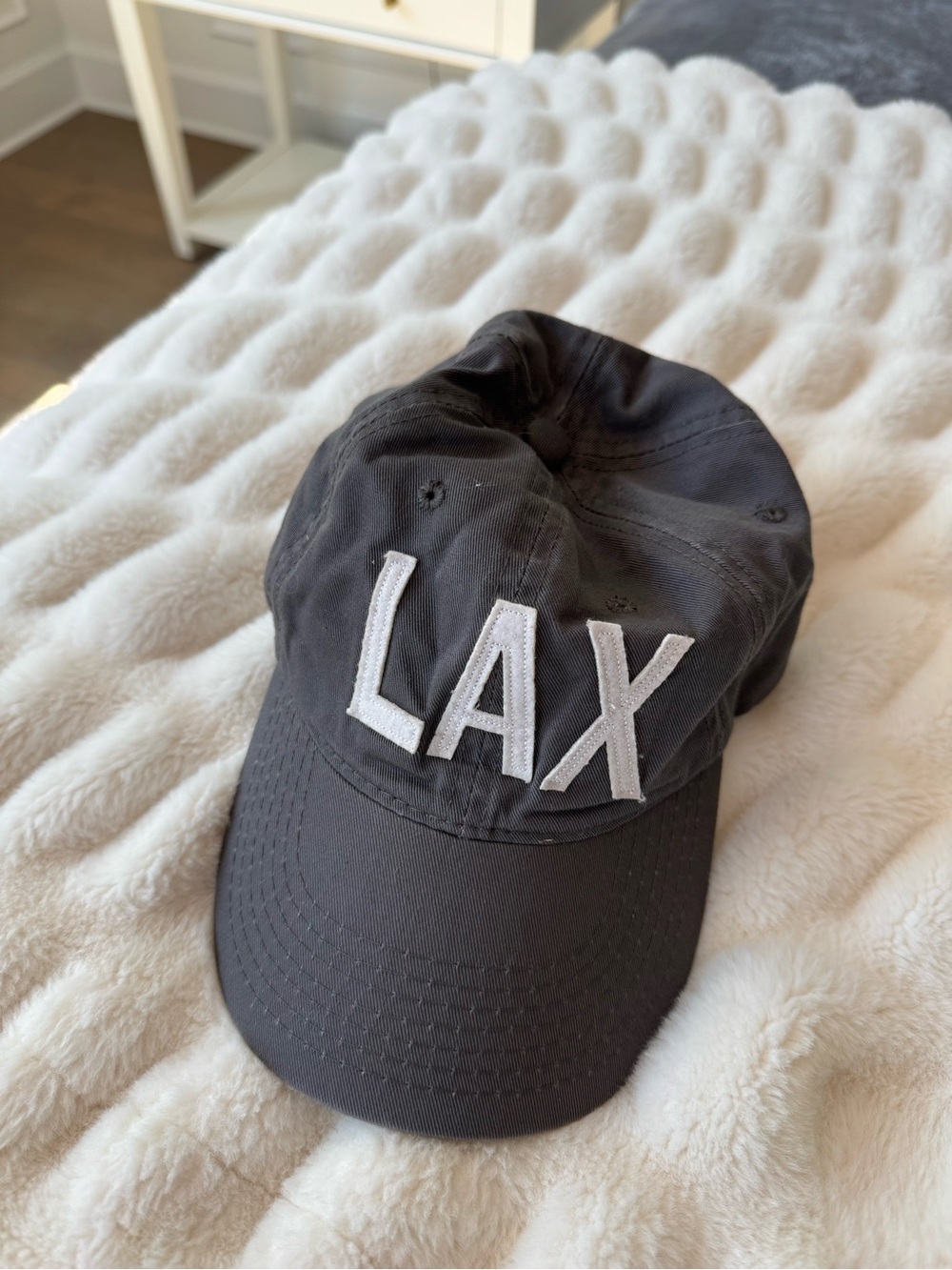Avia Black Baseball Cap with White LAX Embroidery